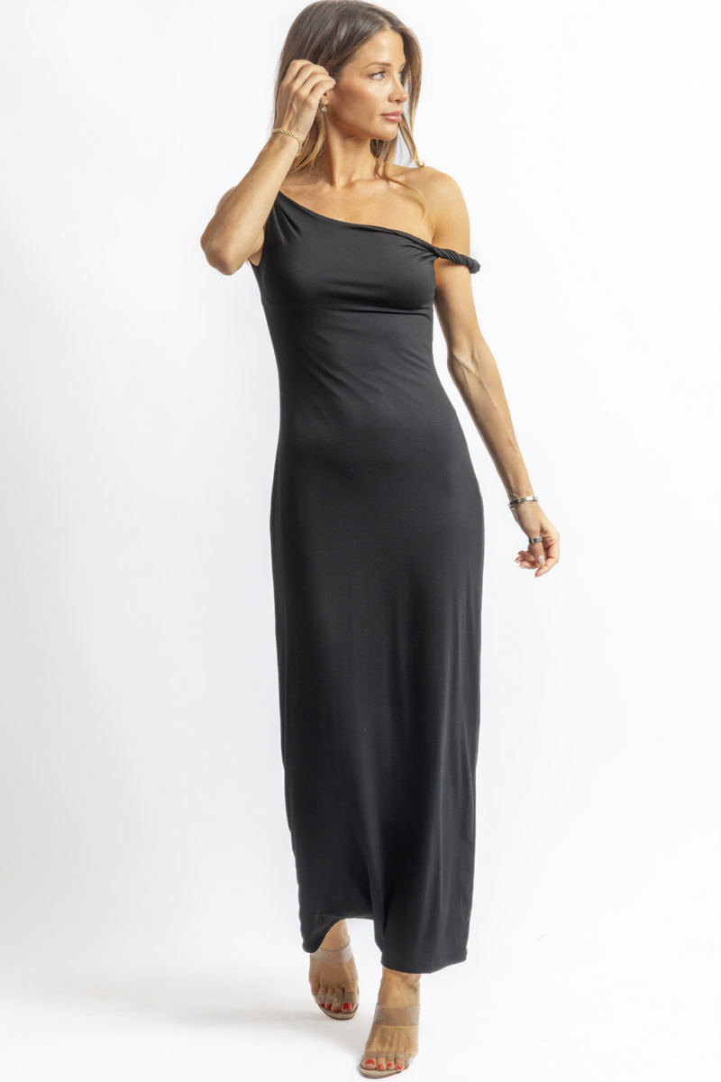 ARIANA SHOULDER TWIST DRESS
