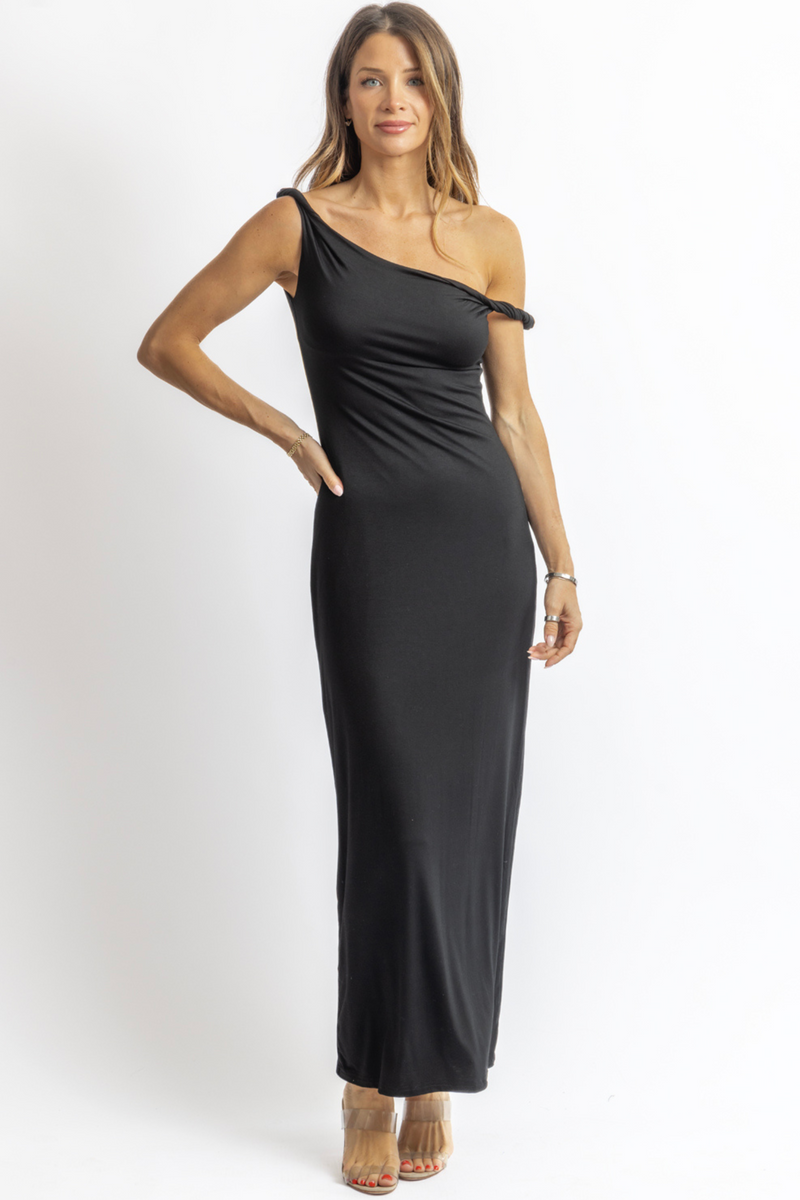ARIANA SHOULDER TWIST DRESS