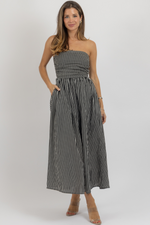 MISHA STRIPED MAXI DRESS