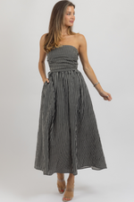 MISHA STRIPED MAXI DRESS