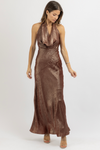 LOWEN METALLIC MAXI DRESS