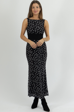 BENTLEY BLACK DOTTED DRESS