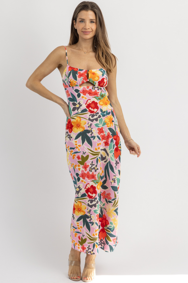 BLOOMING MULTICOLOR MAXI DRESS