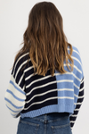 CUPID CONTRAST BLUE SWEATER