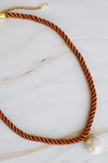 AUGUST TAUPE ROPE NECKLACE