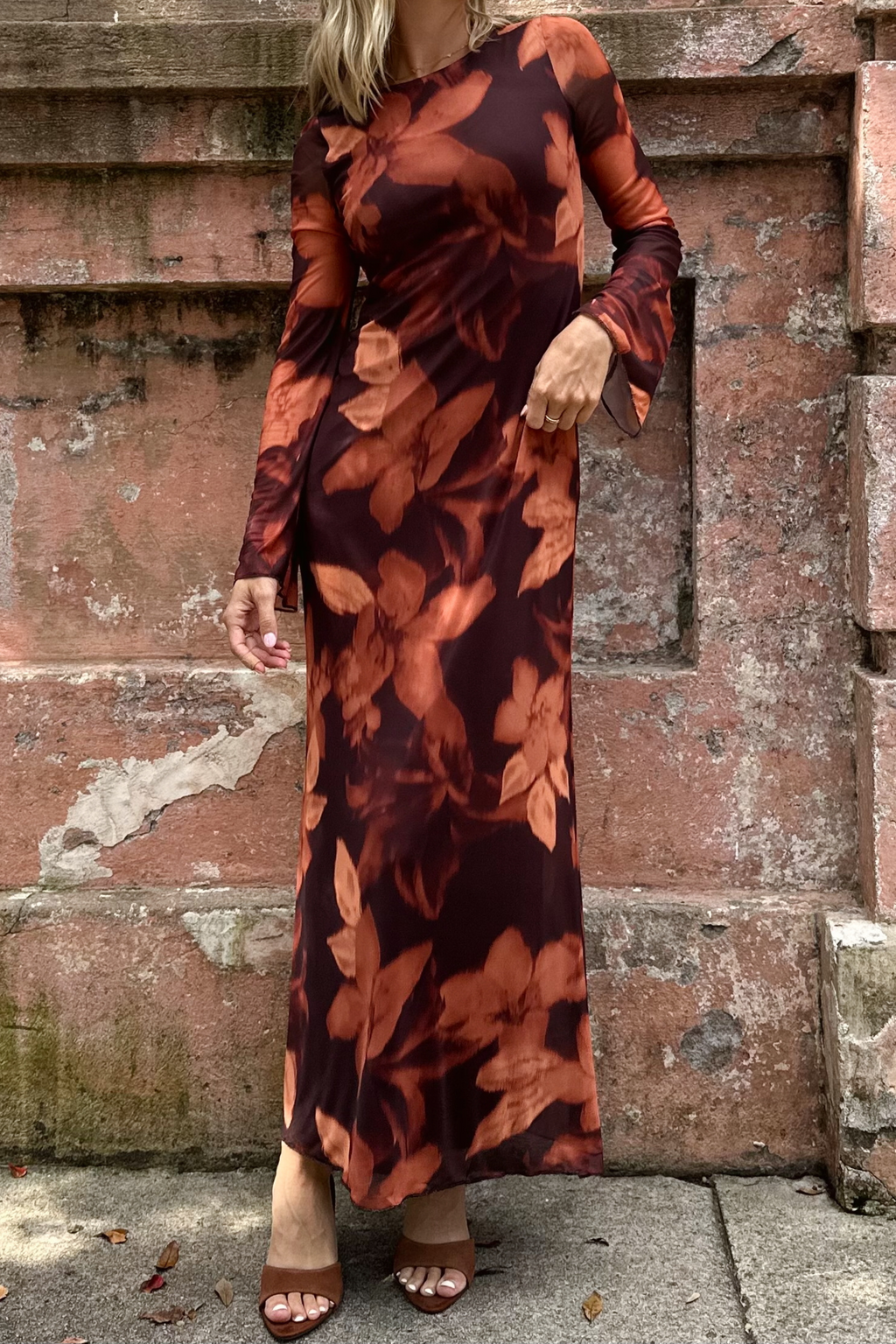 BODE BURGUNDY MAXI DRESS