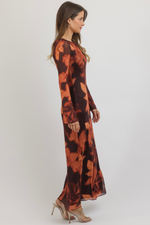 BODE BURGUNDY MAXI DRESS