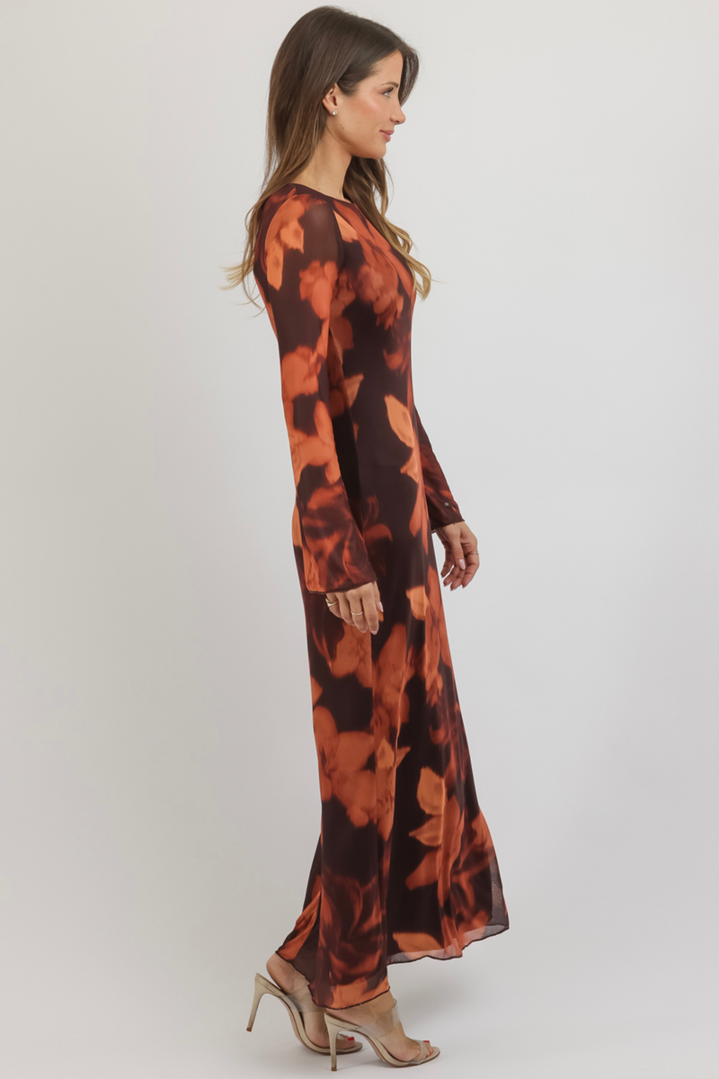 BODE BURGUNDY MAXI DRESS