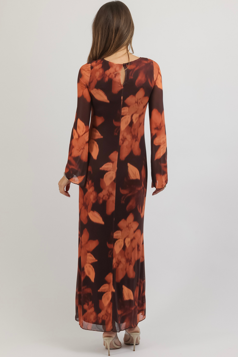 BODE BURGUNDY MAXI DRESS