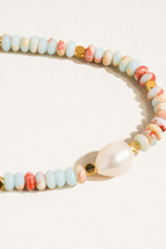 BOHO BEADED PEARL NECKLACE