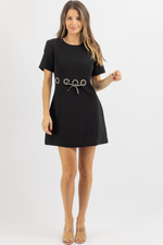 LIA BLACK BOW DRESS