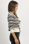 SYLVIA RIBBON STRIPED CARDIGAN