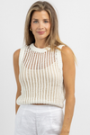 BRENTWOOD WHITE CROCHET TOP