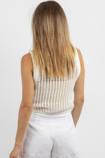 BRENTWOOD WHITE CROCHET TOP
