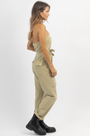BROOKLYN OLIVE WASHED JUMPSUIT