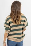 BROOKLYN GREEN STRIPE SWEATSHIRT