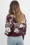 BAKED BROWN PRINT SWEATER