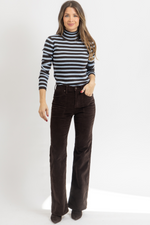 ISABEL CONTRAST STRIPE TURTLENECK