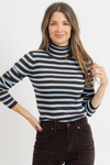 ISABEL CONTRAST STRIPE TURTLENECK