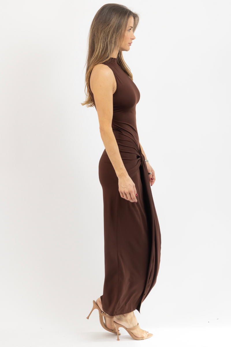 BINDI BROWN MAXI DRESS