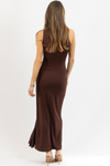 BINDI BROWN MAXI DRESS