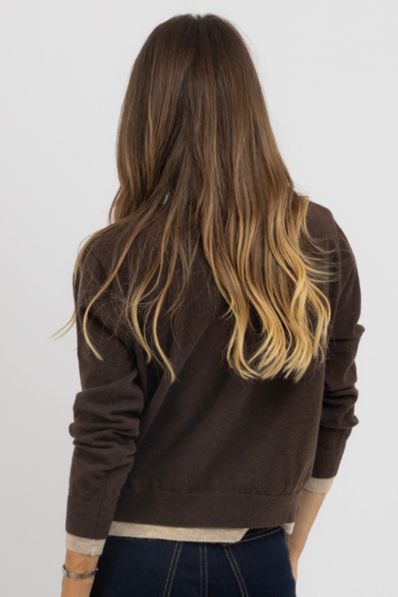 GWEN CONTRAST CARDIGAN