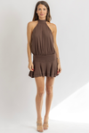 SKYE HALTER MINI DRESS