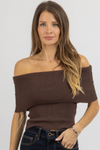 ROWAN BROWN KNIT TOP