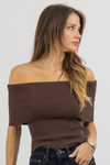 ROWAN BROWN KNIT TOP