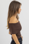 ROWAN BROWN KNIT TOP