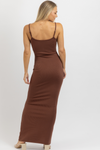 CHOCO RIBBED STAPLE MAXI DRESS