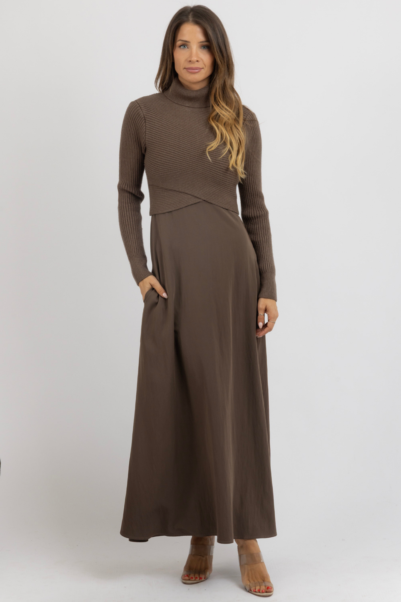 ILYA BROWN TWO-PIECE DRESS