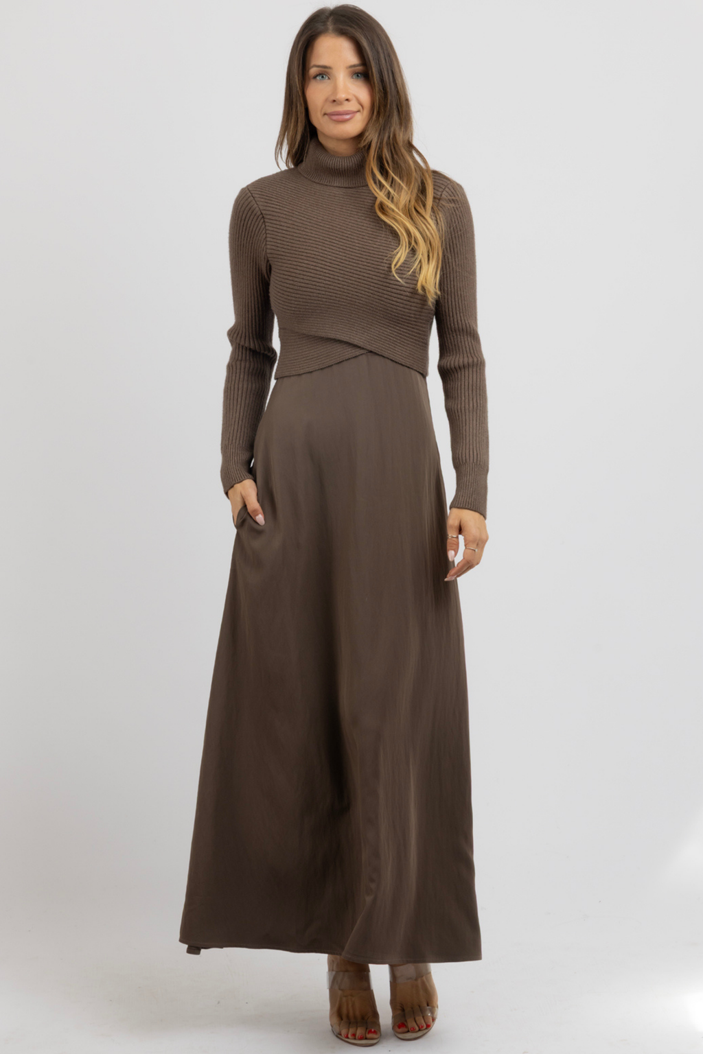 ILYA BROWN TWO-PIECE DRESS