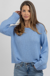 BRUNCHY BLUE KNIT SWEATER