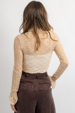 PARIS NUDE SHEER LACE TOP *BACK IN STOCK*