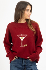 BURGUNDY DIRTY MARTINI SWEATER