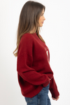 BURGUNDY DIRTY MARTINI SWEATER