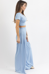 BUTTER SOFT BABY BLUE PALAZZO PANT SET *BACK IN STOCK*