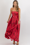 CADENCE RED FLORAL DRESS