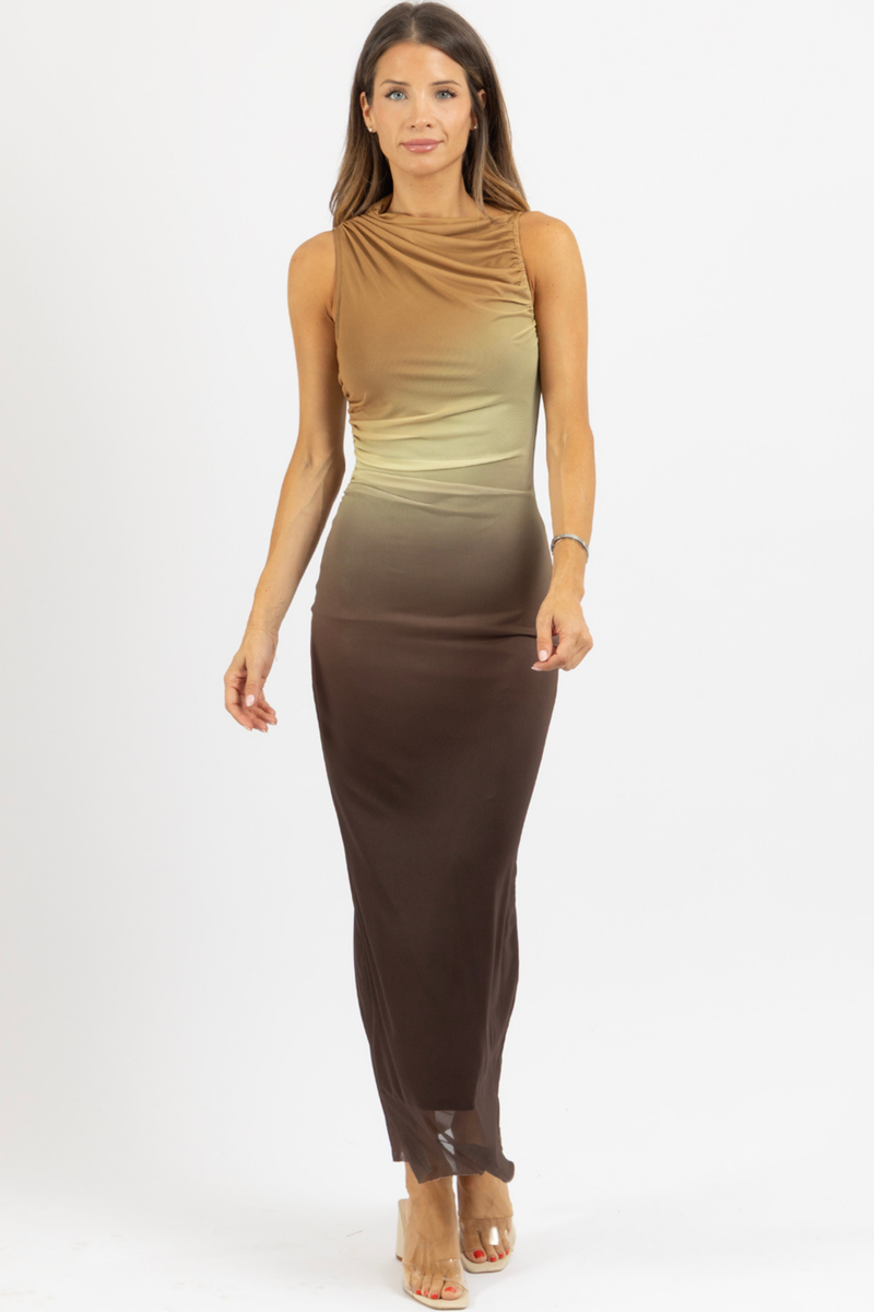 CAIRO BRONZE MAXI DRESS