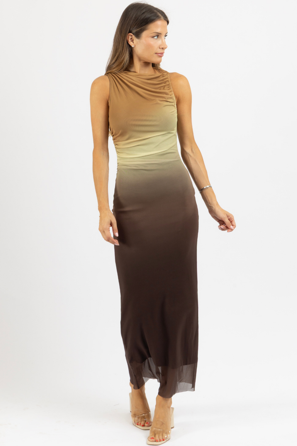 CAIRO BRONZE MAXI DRESS
