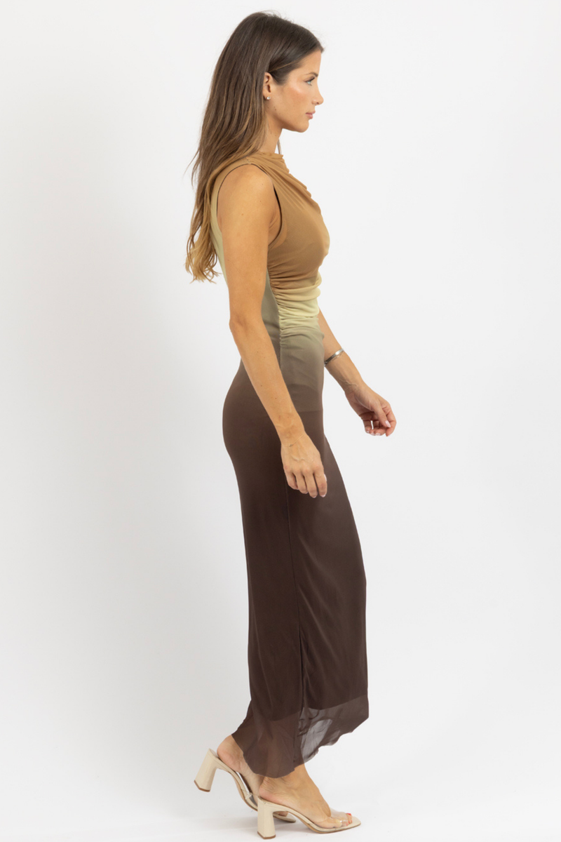 CAIRO BRONZE MAXI DRESS