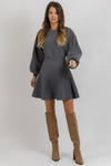 CANNES GREY SWEATER DRESS