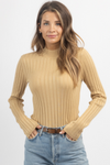CAPSULE BEIGE RIBBED KNIT TOP *BACK IN STOCK*