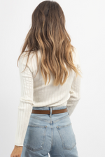 CAPSULE IVORY RIBBED KNIT TOP *RESTOCK COMING SOON*