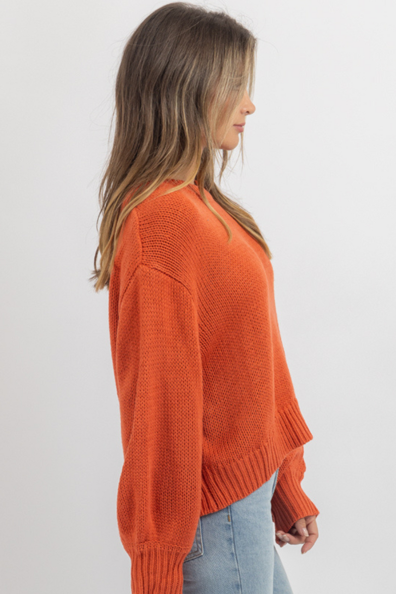 CAPSULE ORANGE KNIT TOP