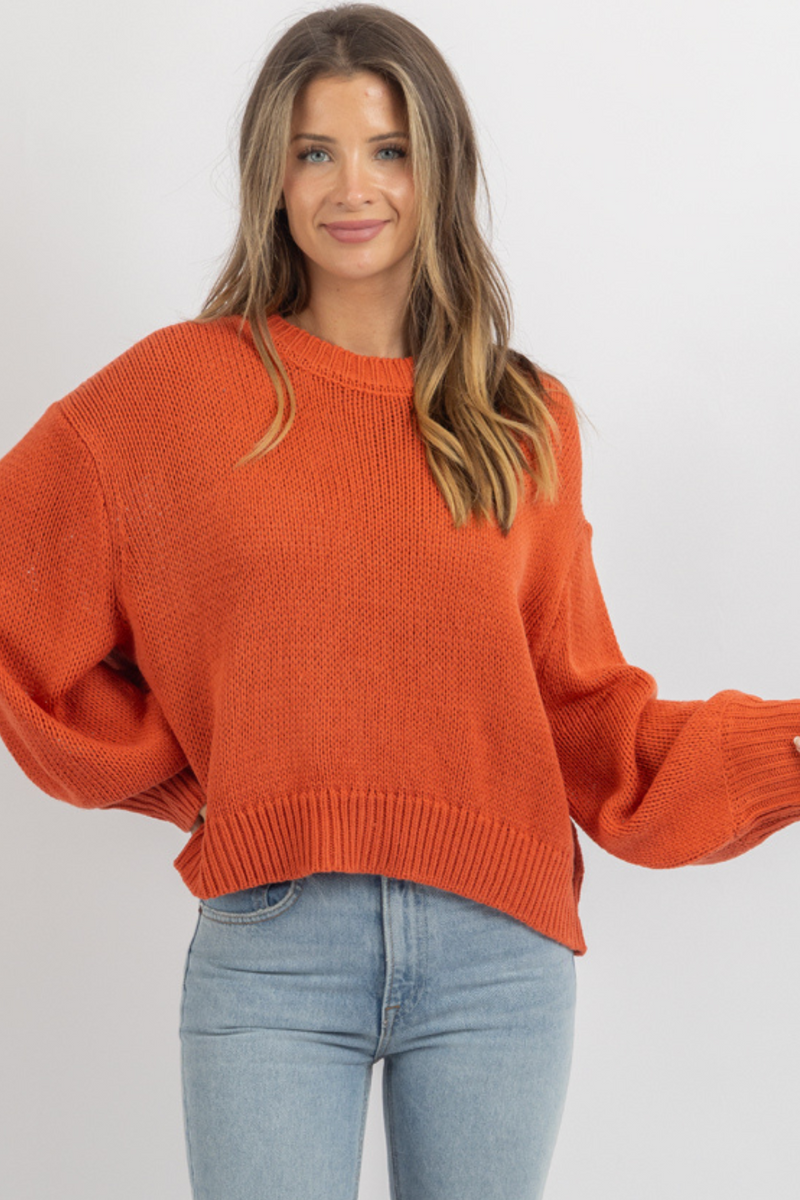 CAPSULE ORANGE KNIT TOP