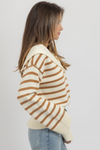 ELEVATE CINNAMON COLLAR SWEATER