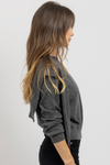 FELIX CHARCOAL SHOULDER SWEATER