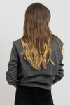 FELIX CHARCOAL SHOULDER SWEATER